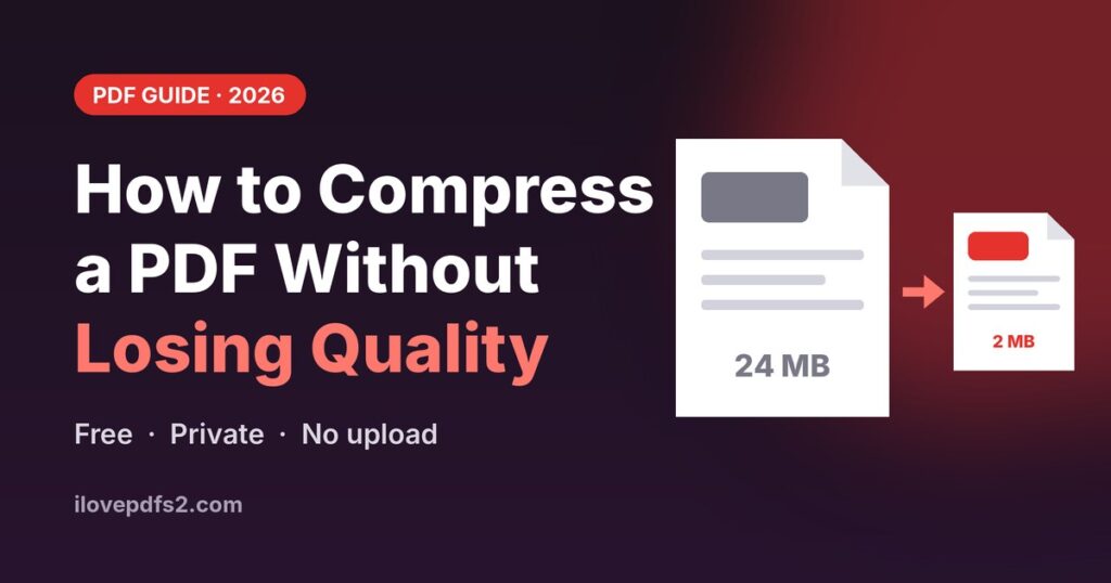 How to compress a PDF without losing quality